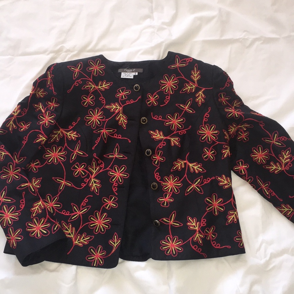 Vintage padded shoulder bomber jacket